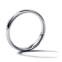 ПК-143-00 Обручальное кольцо из платины классическое