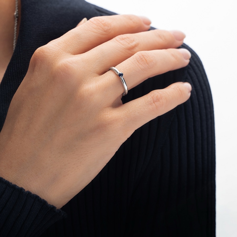 Помолвочное кольцо из платины с сапфиром ПК-010С-01 Platinum Lab фото 3