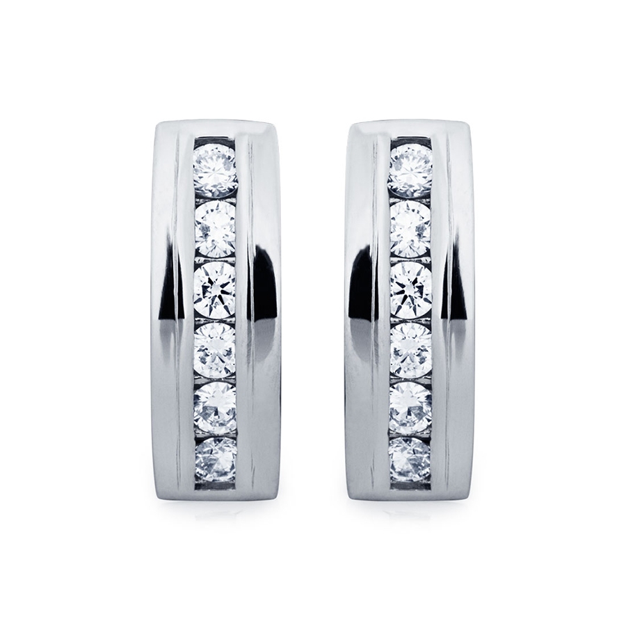 Крупные серьги из платины с бриллиантами ПС-021-01 PlatinumLab фото 2