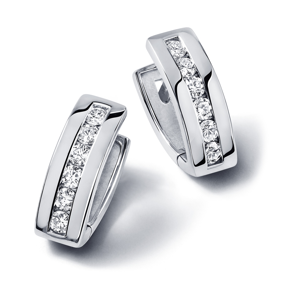 Серьги из платины с бриллиантами ПС-021-01 Platinum Lab фото 3