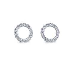 ПС-041-01 Серьги из платины с бриллиантами