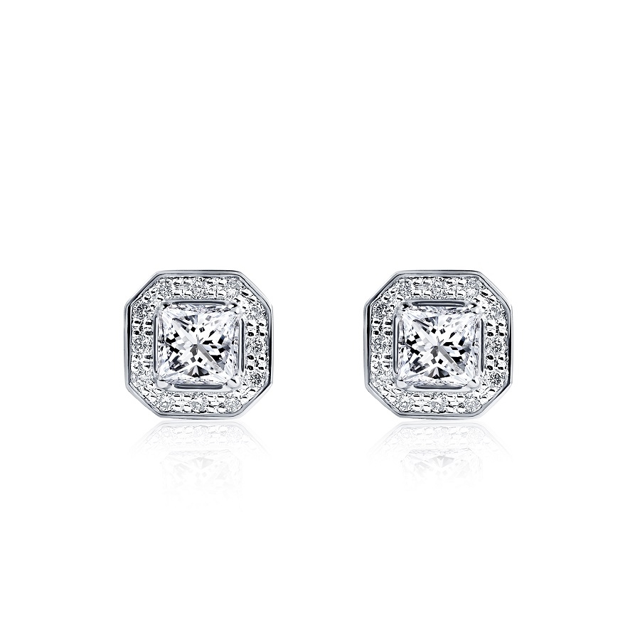 Серьги из платины с бриллиантами ПС-277-01 Платинум Лаб фото 2