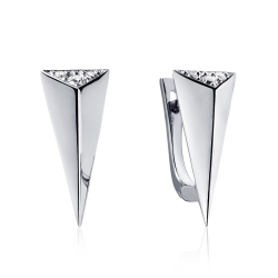 ПС-287-01 Серьги из платины с бриллиантами