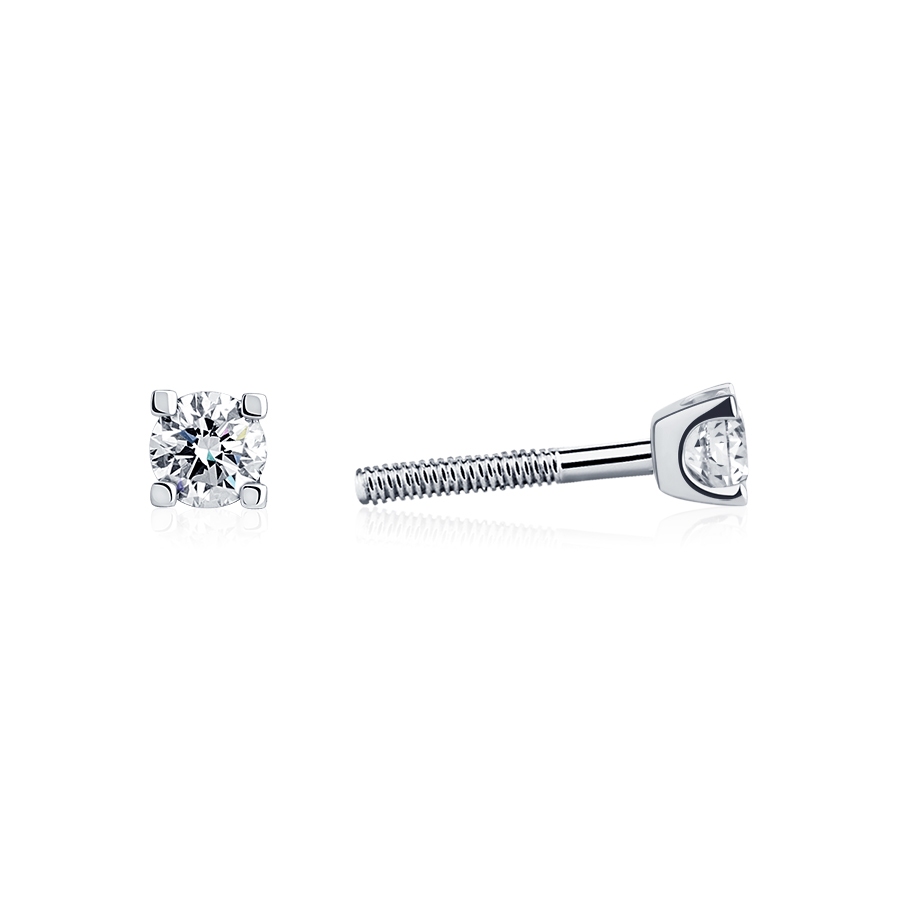 Сережки из платины с бриллиантами ПС-012-01 Платинум Лаб фото 3