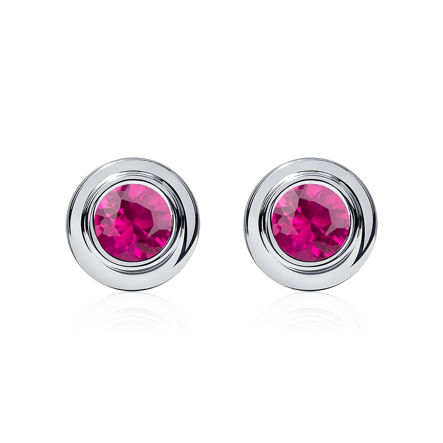 Серьги из платины с рубинами ПС-020Р-07 Платинум Лаб фото 4