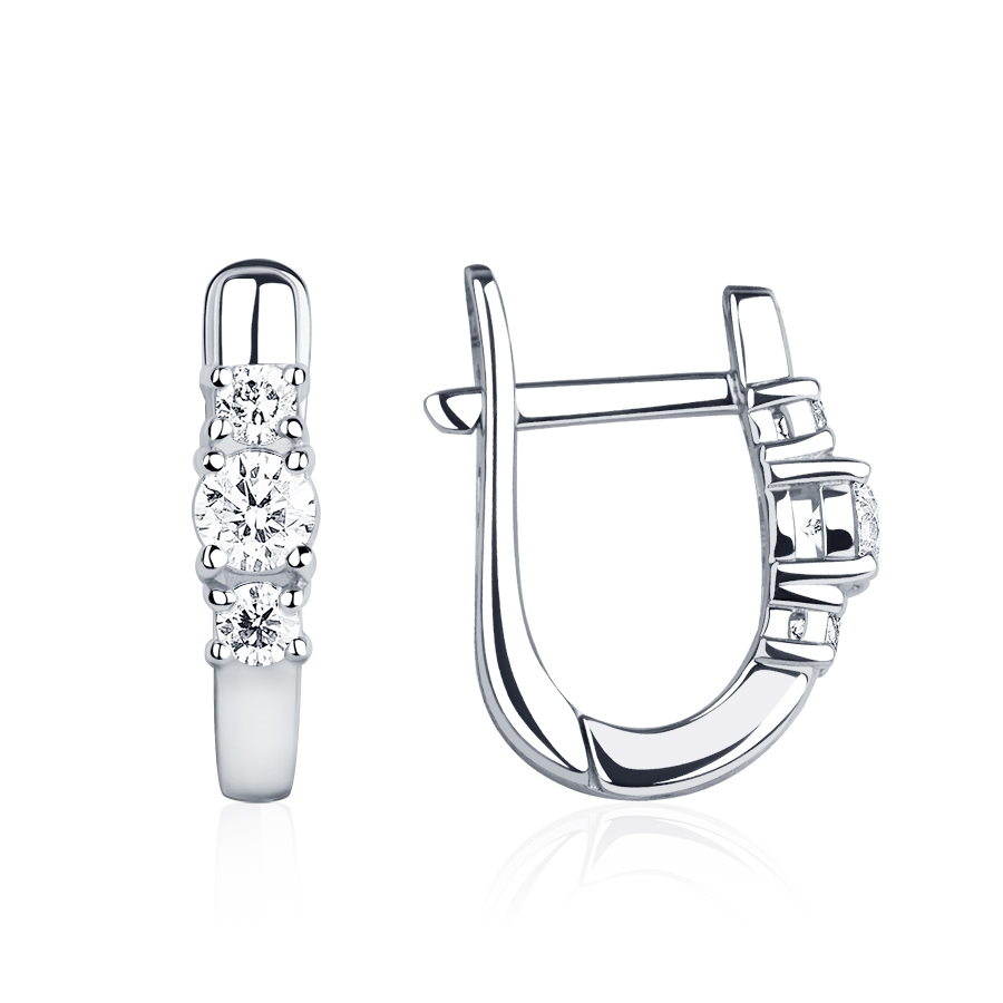 Серьги из платины с бриллиантами для женщин ПС-042-01 Платинум Лаб фото 3