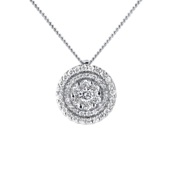 ПХ-022-01 Колье из платины с россыпью бриллиантов