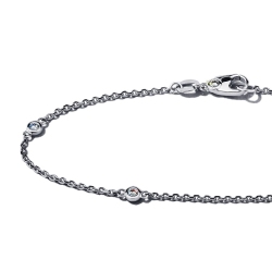 ПБ-025-01 Браслет из платины Якорного плетения с бриллиантами