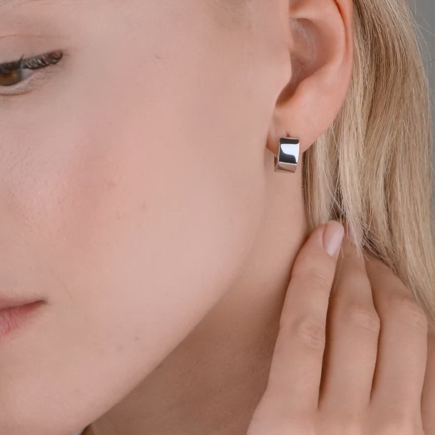 Серьги из платины ПС-110-00 Platinum Lab видео 1