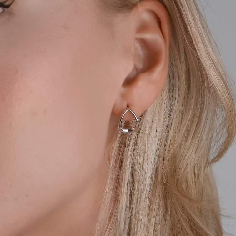 Серьги из платины ПС-285-00 Platinum Lab видео 1