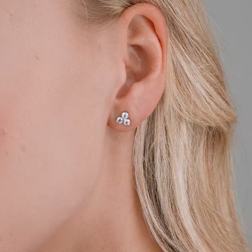 Серьги из платины с бриллиантами ПС-321-02 Platinum Lab видео 