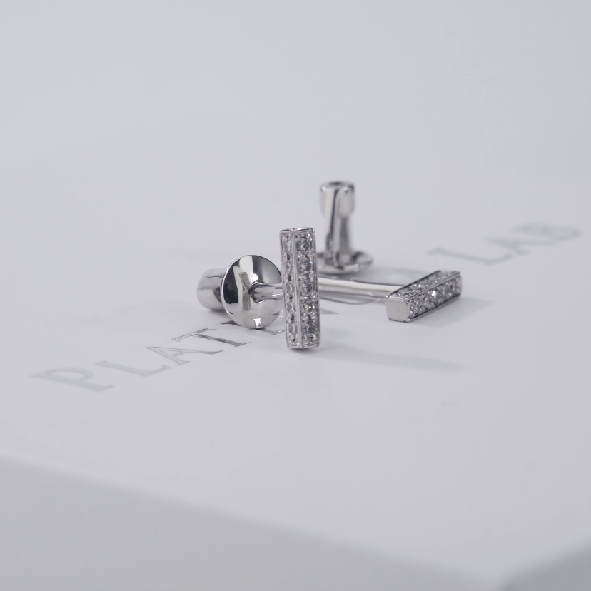 Серьги из платины с бриллиантами ПС-322-01 Platinum Lab видео 1
