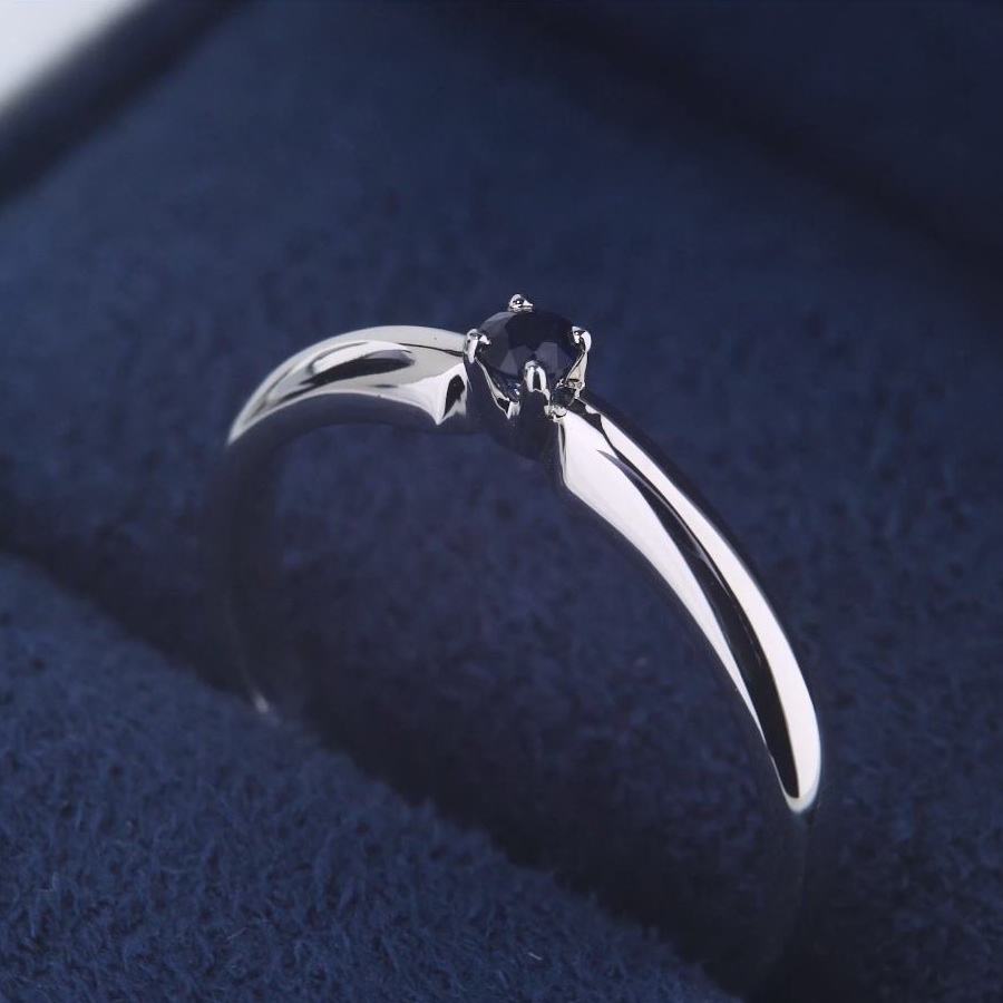 Помолвочное кольцо из платины с сапфиром ПК-010С-01 Platinum Lab видео 1