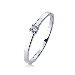 ПК-008-01 Помолвочное кольцо из платины с одним бриллиантом