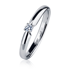 ПК-010-01 Помолвочное кольцо из платины с бриллиантом
