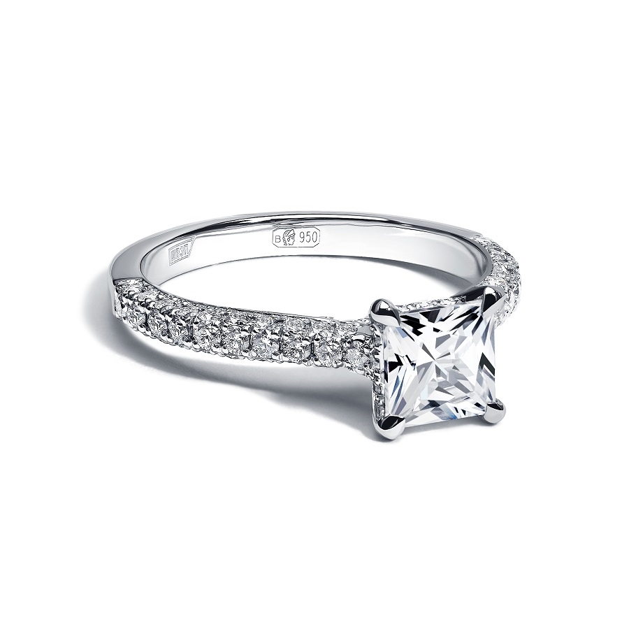 Помолвочное кольцо из платины с бриллиантами ПК-067-01 Platinum Lab фото 5