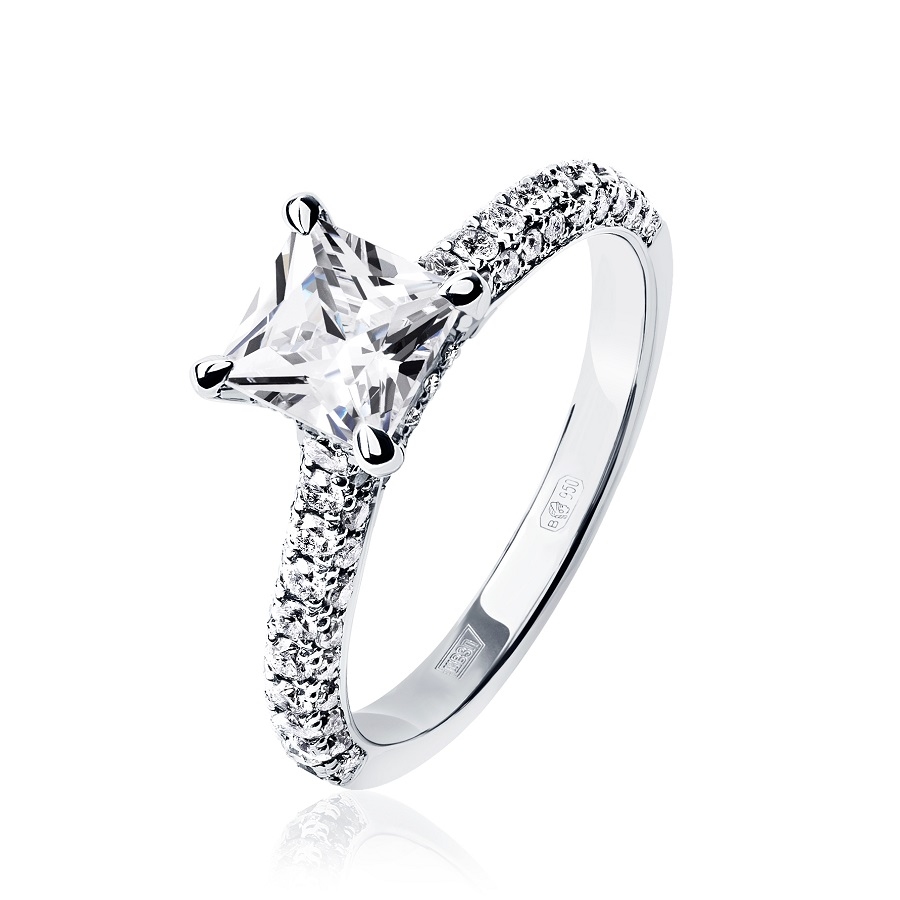 Помолвочное кольцо из платины с бриллиантами ПК-067-01 Platinum Lab фото 1