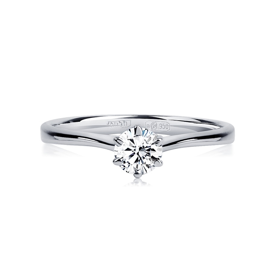 Кольцо для предложения руки из платины с одним бриллиантом ПК-089-02 PlatinumLab фото 3