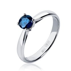 ПК-090С-04 Помолвочное кольцо из платины с сапфиром