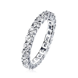 ПК-262-01 Кольцо из платины с дорожкой бриллиантов весом более 1 карата 