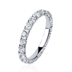 ПК-045-03 Кольцо из платины с дорожкой бриллиантов весом более 1 карата