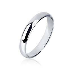 ПК-103-00 Обручальное кольцо из платины классическое