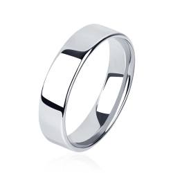 ПК-110-00 Обручальное кольцо из платины плоское