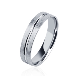 ПК-110-00-ТМ2 Обручальное кольцо из платины матовое