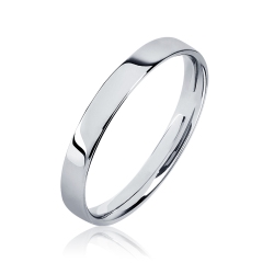 ПК-113-00 Обручальное кольцо из платины гладкое