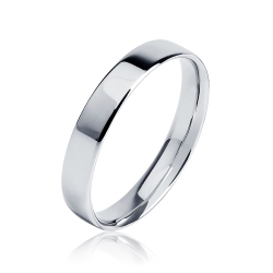 ПК-114-00 Обручальное кольцо из платины плоское