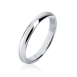 ПК-123-00 Обручальное кольцо из платины классическое