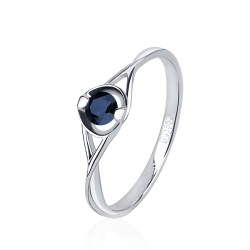 ПК-209С-01 Помолвочное кольцо из платины с сапфиром